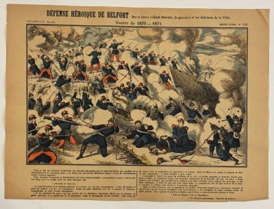 an old newspaper with a picture of a battle in the middle of it