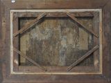 a picture of a wooden frame with a picture in it