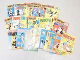a lot of comic books that are on the table