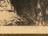 an image of a drawing of a man and a woman sitting on a bench