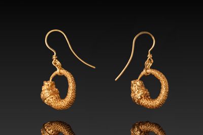 Paire Assortie DE Boucles D'Oreilles TÊTE DE Lion EN OR Hell…