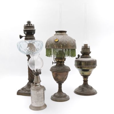 three different types of lamps are shown on a white background
