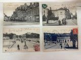 quelques vieilles cartes postales représentant des bâtiments anciens et des passants dans la rue