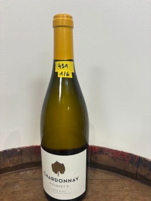 Lot de 6 bouteilles de vin blanc Chardonnay 2021 Rouquet's Pays d'Oc C - Photo 1