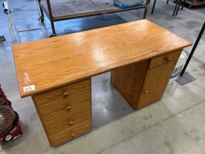 1 bureau en pin 2 caissons Dim.