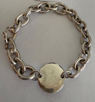 Bracelet en argent, maille Jaseron ronde - Long 22cm - 49,8g