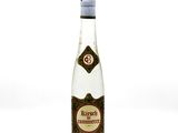 a bottle of liquor that is sitting on a table