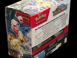 a box of pokemon trading cards on a black background