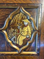 Bureau à abattant, en bois verni, décor laqué, Travail Angla… (photo 4)