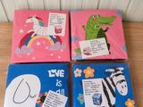 quatre livres pour enfants illustrés d'animaux