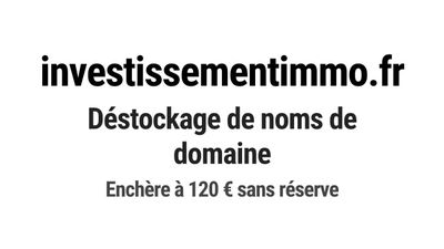 Nom de domaine investissementimmo.