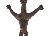 an image of a statue of a man holding his hands up