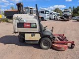 a picture of a forklift parked in a parking lot
