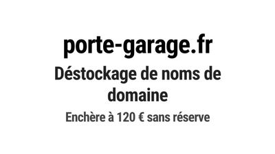 Nom de domaine porte-garage.fr.