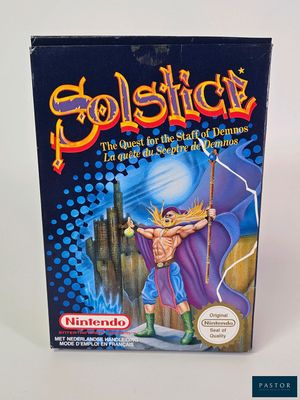 une image représentant la boîte d'un jeu vidéo intitulé « Solstict »