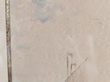 a picture of a painting of a boat in the water