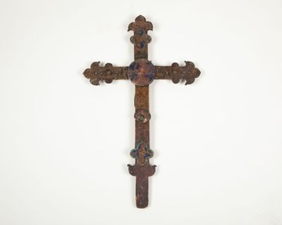 Ensemble de plaques en émaux champlevés avec émaux composé :…