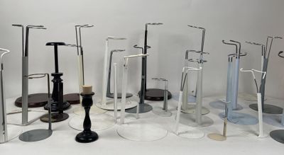 a lot of different types of glassware on a table