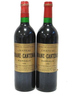 2 Blles CH. BRANE CANTENAC Margaux GCC 1994 - Photo 1