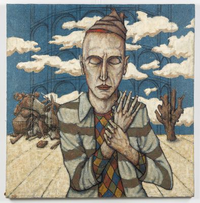 Olivier Pé (XX-XXI) 'Eros Hanté', pigment sur jute (2000).