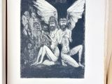 a picture of a drawing of an angel on a book