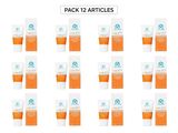 lot de 12 produits de soin de la peau sur fond blanc
