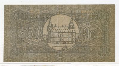 un ancien billet de banque sur lequel figure l'image d'un bâtiment