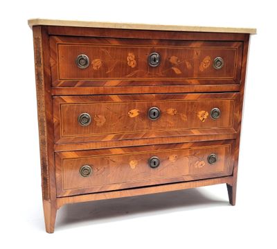 an image of a wooden chest of drawers on a white background