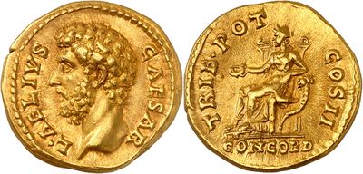 a gold coin with an image of a man on a horse