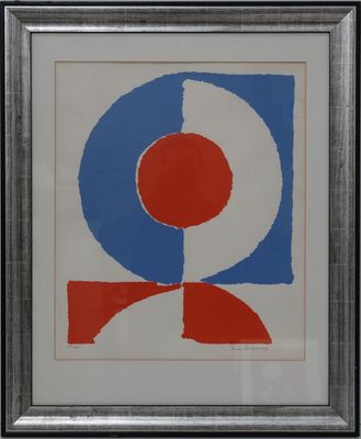 une image représentant un cercle rouge, blanc et bleu