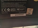 a close up of the back of a car with a label on it