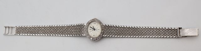 ARIEL. Montre bracelet de dame en or gris 18 carats 750 millièmes...