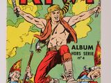 la couverture du magazine Kiwi, sur laquelle figure un homme tenant une épée à la main