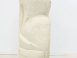 an image of a white ceramic sculpture of a woman ' s torso