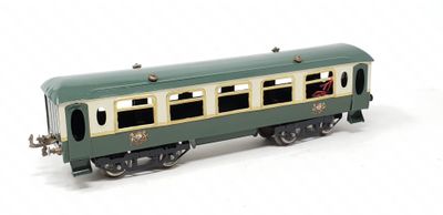 HORNBY "0" "Meccano Limited", grande voiture deux tons de ve…