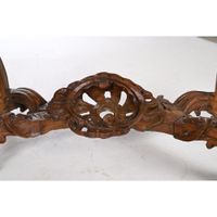 CONSOLE LOUIS XV en chêne patiné de forme mouvementée. (photo 4)