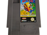 une vieille cartouche de jeu Nintendo sur laquelle figure le personnage des Simpson