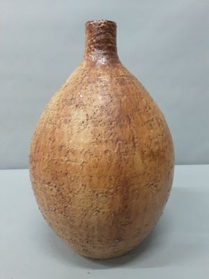 SESAME Vallauris. Pied de lampe en terre cuite émaillée.