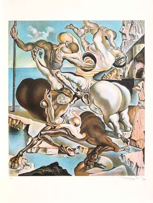 une image d'un tableau représentant un homme sur un cheval