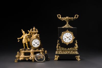 Lot constitué de deux pendules : 1/ Pendule de cheminée en m… - Photo 1