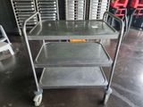 an image of a metal cart in a warehouse