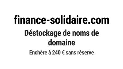 Nom de domaine finance-solidaire.
