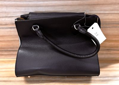 Sac noir avec soufflet blanc et bleu FREDERIC