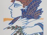 une image d'un tableau représentant une femme avec un oiseau sur l'épaule