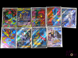a lot of different types of pokemon cards on the table