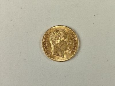 Pièce de 20 francs en or, type Napoléon III Empereur tête la…