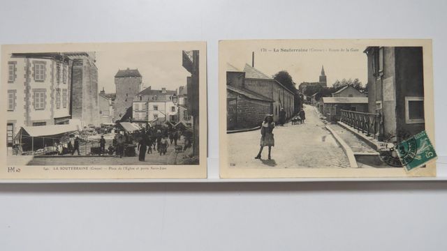 La Souterraine : Lot de 2cpa : Route de la Gare (HM 170). TBE. Ca...