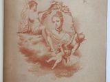 the front cover of a book with a drawing of a woman sitting on a chair