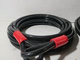 two cables that are connected to each other on a table