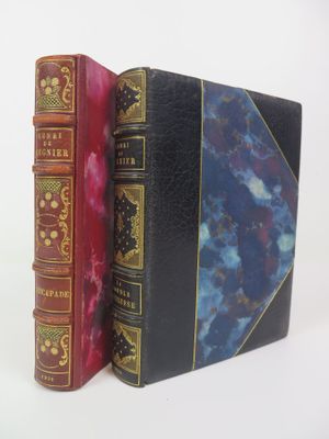 deux livres posés l'un à côté de l'autre sur une surface blanche